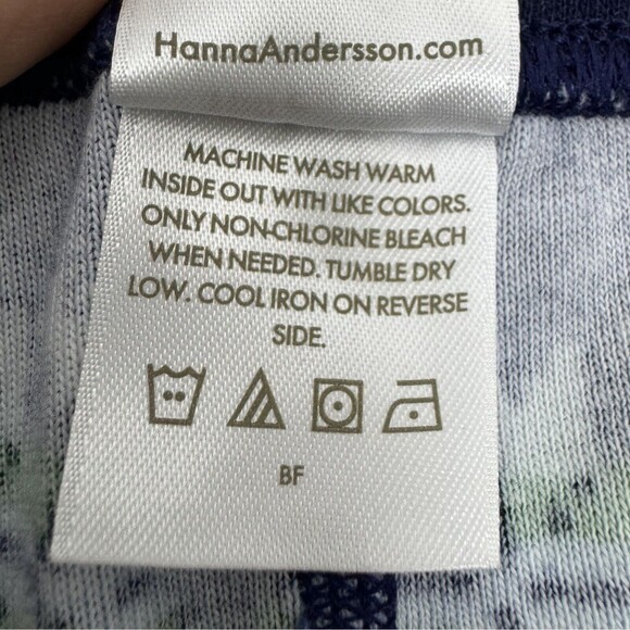 Hanna Andersson Kids Holiday Long John Pajama Set Size US 4 Blue Gnome Sweet - Picture 9 of 9